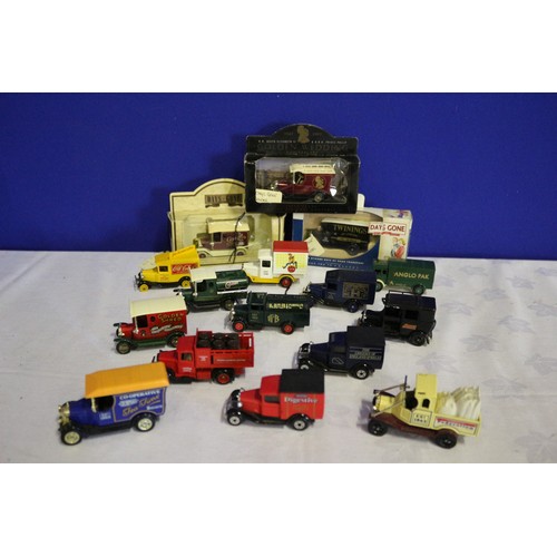 332 - Mixed Collection of 16 Model Die Cast Vans, Some in Original Boxes