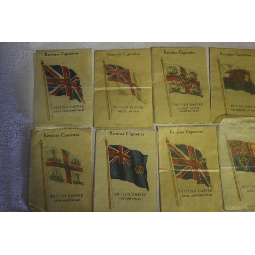 342 - Collection of 24 Kensitas Cigarettes Silk Flags from the Sought After British Empire Collection in W... 