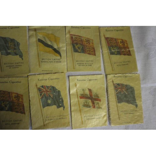 342 - Collection of 24 Kensitas Cigarettes Silk Flags from the Sought After British Empire Collection in W... 