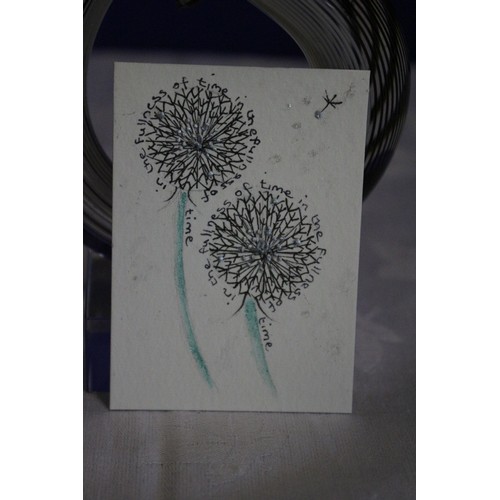 343 - Set of 3 Original Miniature Watercolours by Chris Padmore - Dandelion Clocks, In The Fullness of Tim... 