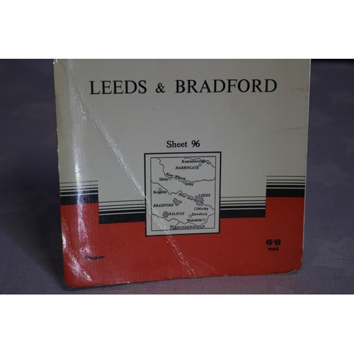 369 - Vintage Ordnance Survey 1 inch Map of Leeds and Bradford