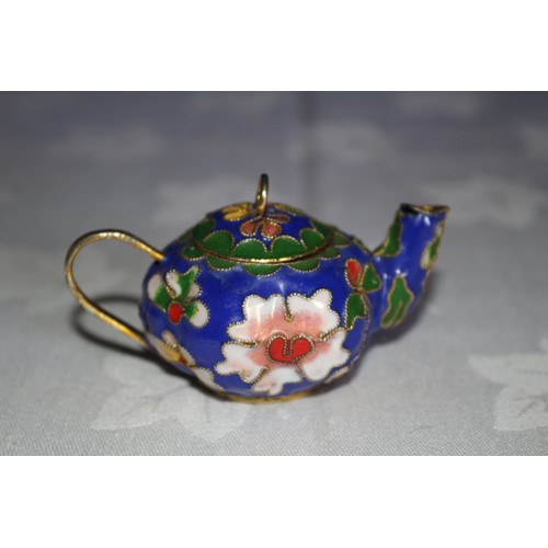 417 - Miniature Cloisonne Teapot