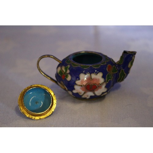 417 - Miniature Cloisonne Teapot