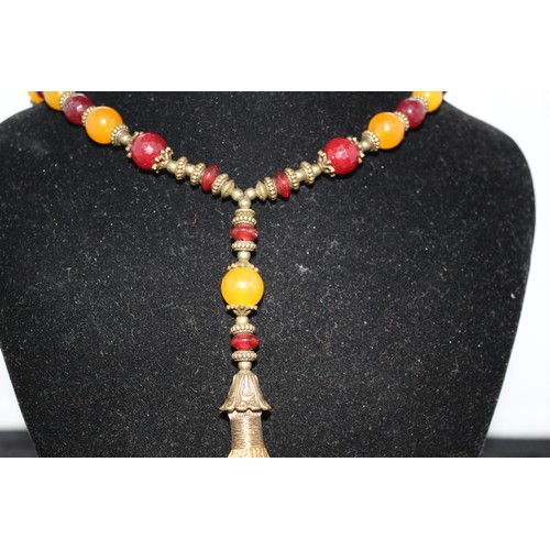 425 - A Buddhist Tassel Bead Necklace