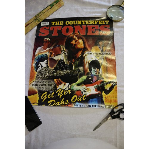 443 - The Counterfeit Stones Concert Poster - Get Your Da Dahs Out ( Bottom Section Missing)