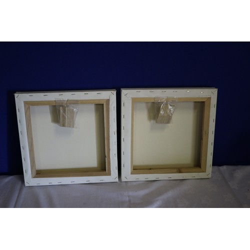 447 - Pair of Blank Artist Canvases in Stretcher Frames