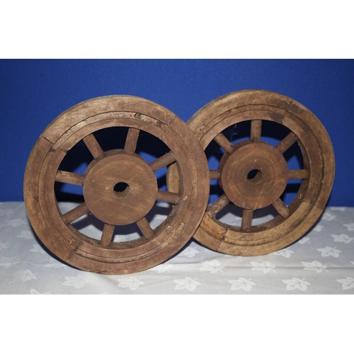 451 - Pair of Vintage Small Cart Wheels