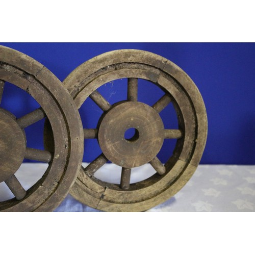 451 - Pair of Vintage Small Cart Wheels