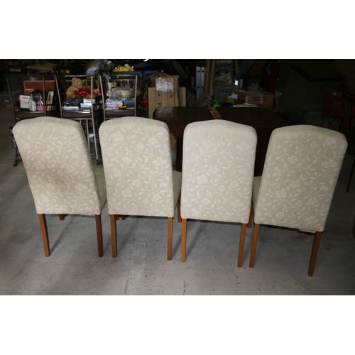 454 - Set of 4 Laura Ashley - Garret Chairs Upholstered in Leyla Biscuit Material