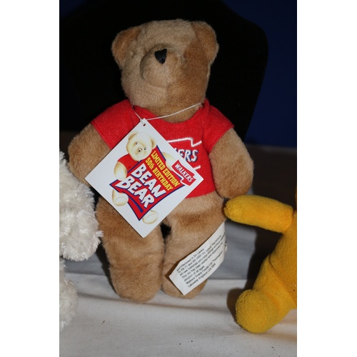 501 - Collection of 3 Teddy Bears - Walkers Limited Edition 50th Birthday Bean Bear, Winnie the Pooh and a... 