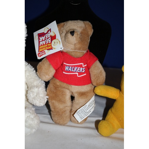 501 - Collection of 3 Teddy Bears - Walkers Limited Edition 50th Birthday Bean Bear, Winnie the Pooh and a... 