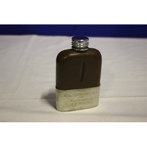 508 - Small Hip Flask with Engraving