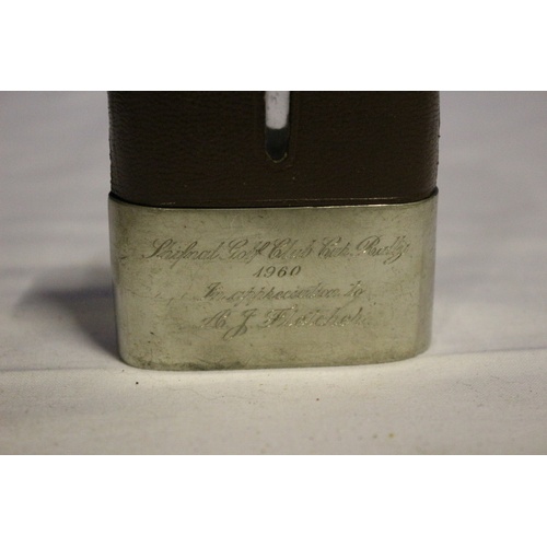 508 - Small Hip Flask with Engraving