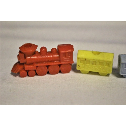 517 - Vintage Plastic cake Decoration in the Shape of a Train with Carriages - Hong Kong