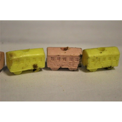 517 - Vintage Plastic cake Decoration in the Shape of a Train with Carriages - Hong Kong