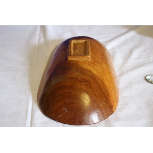 520 - 3 Vintage Items - Treen Bowl, Enameled Carrier Box and a Butter Pat Maker in Original Box