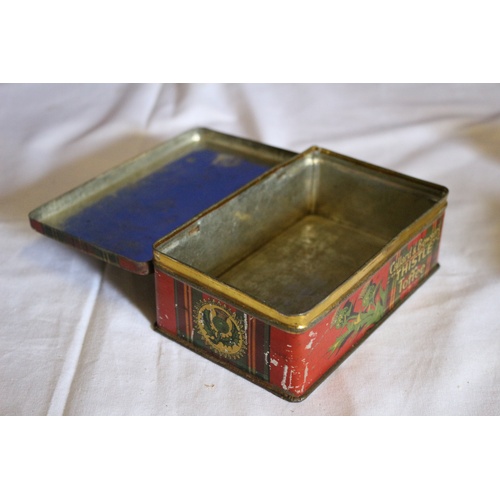 524 - 2 x Vintage Tins and an Old Metal Cash Box