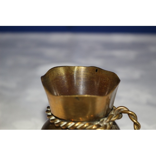 567 - Brass, Rope Handled, Posy Holder