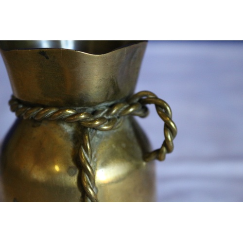 567 - Brass, Rope Handled, Posy Holder