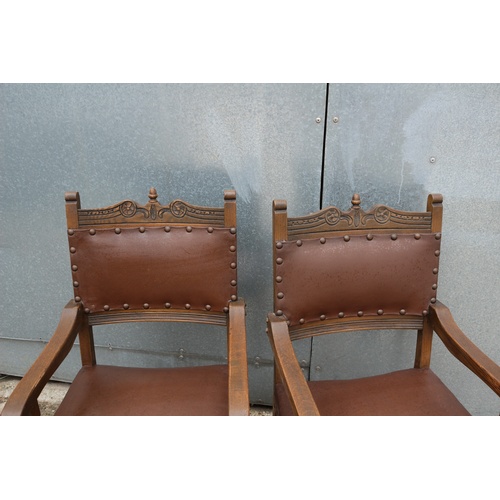 586 - Set of 6 Very Early 'Old Charm' Acorn Chairs. Includes 2 x Carvers and 4 x Standard Chairs. These ar... 