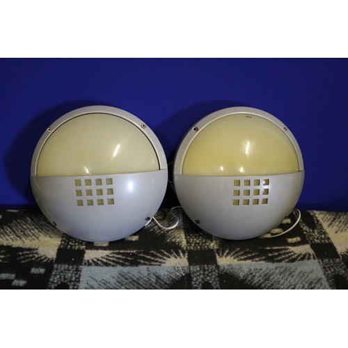 590 - 2 x Very Strong Cased Wall Lights from Protecta Screen