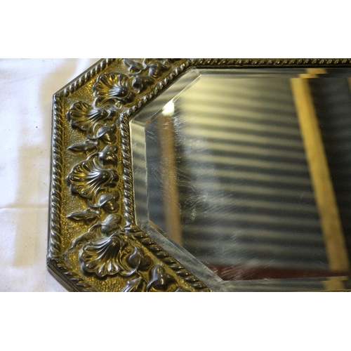 680 - Copper Covered Ornate Large Mirror
H 74cm
W 44cm