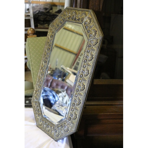 680 - Copper Covered Ornate Large Mirror
H 74cm
W 44cm