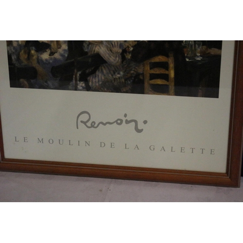 15 - Mounted and Framed Print of  Renoir's - Le Moulin De La Galette