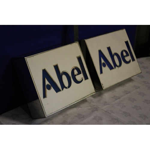 24 - Pair of Light Up Signs from Abel