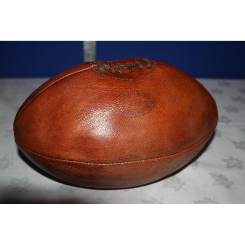 19 - 1930/40's Leather Rugby Ball from Sugden Brothers Sport Outfitters Warrington