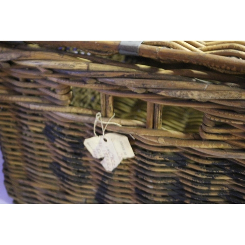 30 - Original and Rare Camden Market Traders Basket with Original Straps and Lead Weights to Lid. Marked ... 