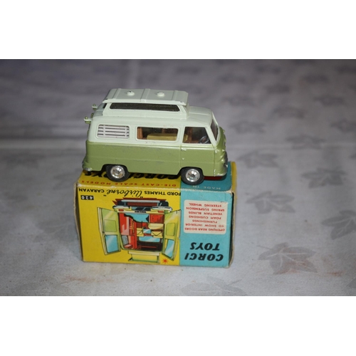 52 - Lovely Example of Boxed Corgi Toys 420 Ford Thames 'Airborne' Caravan