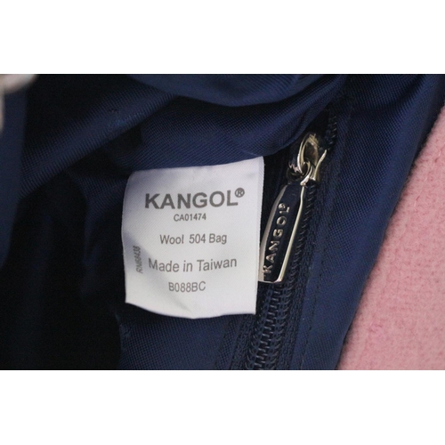 56 - Kangol Pink Coloured Wool Hand Bag with Long Detachable Handle and Carry Handle