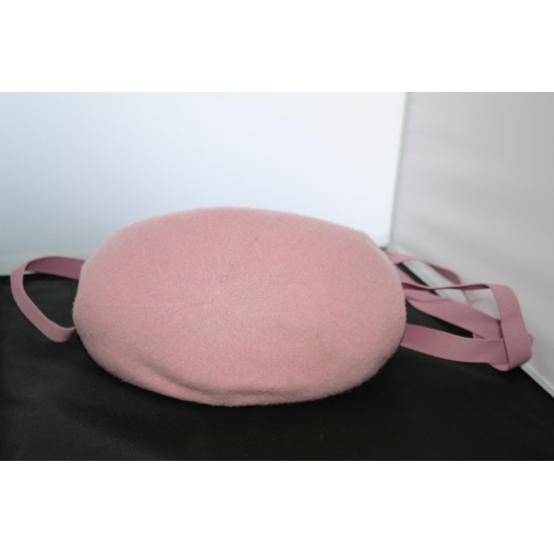 56 - Kangol Pink Coloured Wool Hand Bag with Long Detachable Handle and Carry Handle