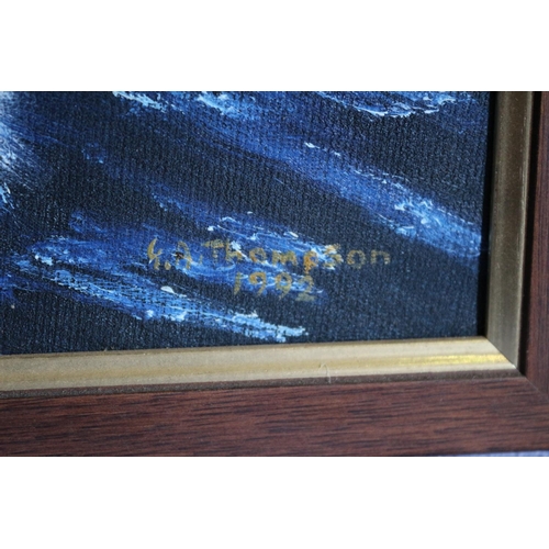 58 - Oil on Board - Framed - Thompson - 1992