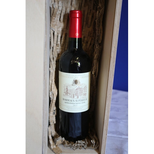 74 - Boxed Bottle of Bordeaux Superieur 2015 Wine