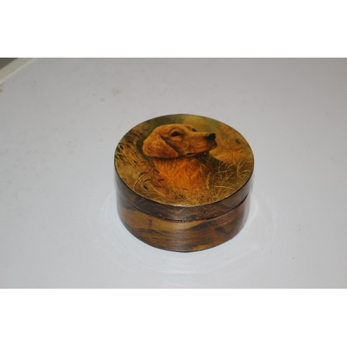 139 - Alexander Collection Trinket Box with Delightful Picture on the Lid of a Dog