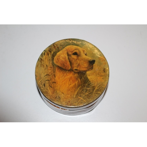 139 - Alexander Collection Trinket Box with Delightful Picture on the Lid of a Dog