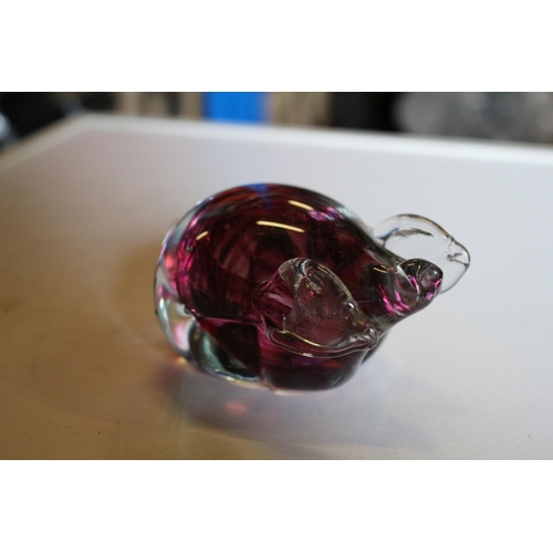 142 - Cute Kerry Glass Pig Paperweight