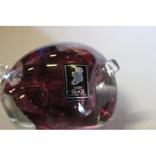 142 - Cute Kerry Glass Pig Paperweight