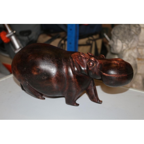 148 - Solid Wood Hippo