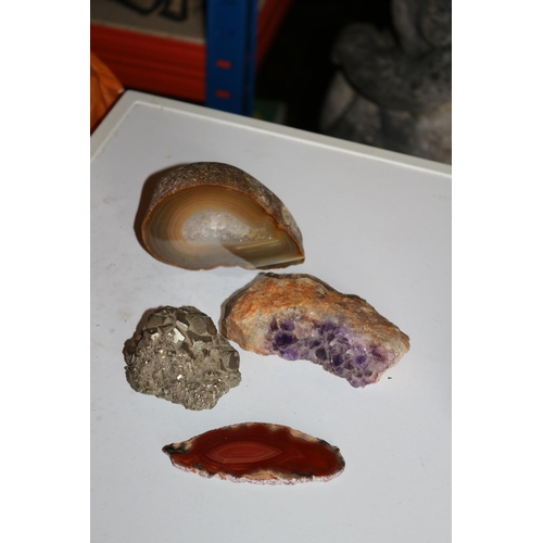 164 - Collection of Rock Minerals including  Amethyst, Pyrite