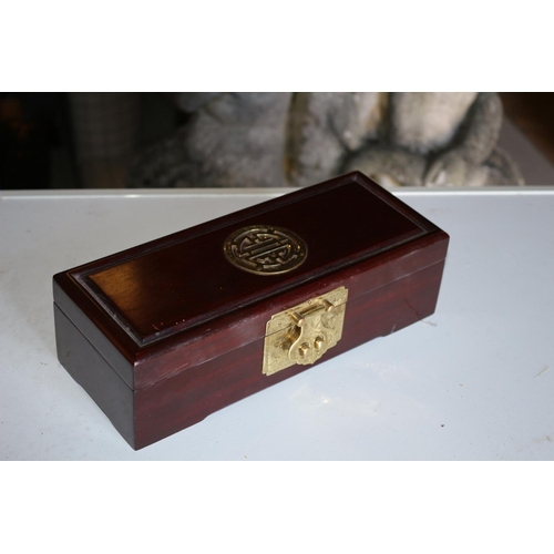 184 - Chinese Styled Jewellery Box with Symbol on the Lid