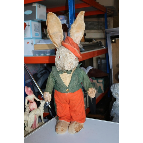 198 - Original 1920's Rabbit in Clothes - Wear to paws and Feet