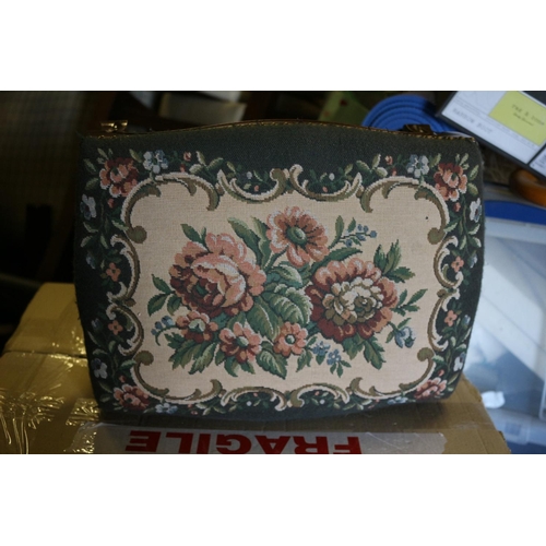 229 - Tapestry Covered Small Foot Stool