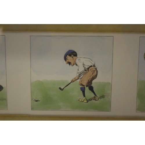 684 - Set of 3 Mounted and framed Prints Depicting 'May the Best Man Win' by A.B. Frost