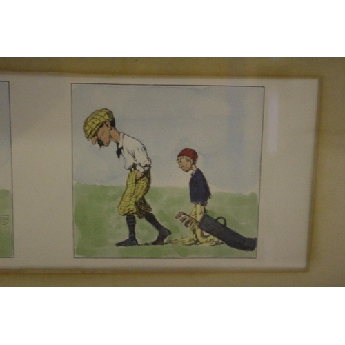 684 - Set of 3 Mounted and framed Prints Depicting 'May the Best Man Win' by A.B. Frost