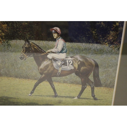 687 - Limited Edition Framed and Mounted Print Entitled Dancing Brave - Signed by Pat Eddery and Artist Ro... 