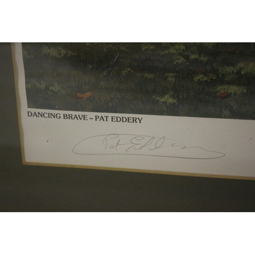 687 - Limited Edition Framed and Mounted Print Entitled Dancing Brave - Signed by Pat Eddery and Artist Ro... 