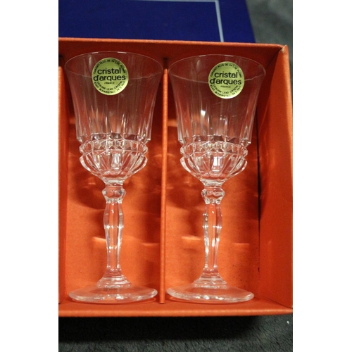 102 - Boxed Set of Crystal Glasses from D'arques